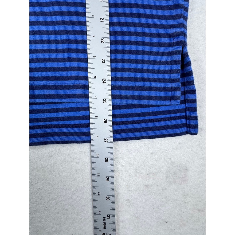 Polo Ralph Lauren Mens Trim Fit Striped‎ Polo Shirt Blue Red Pony Large L - Picture 5 of 7